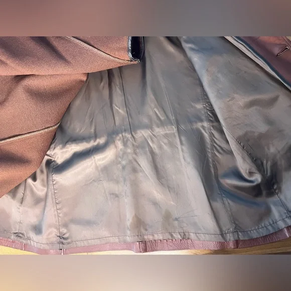 70s Vintage Brown Leather Jacket with Removable Faux Fur Lining - Picture 6 of 9